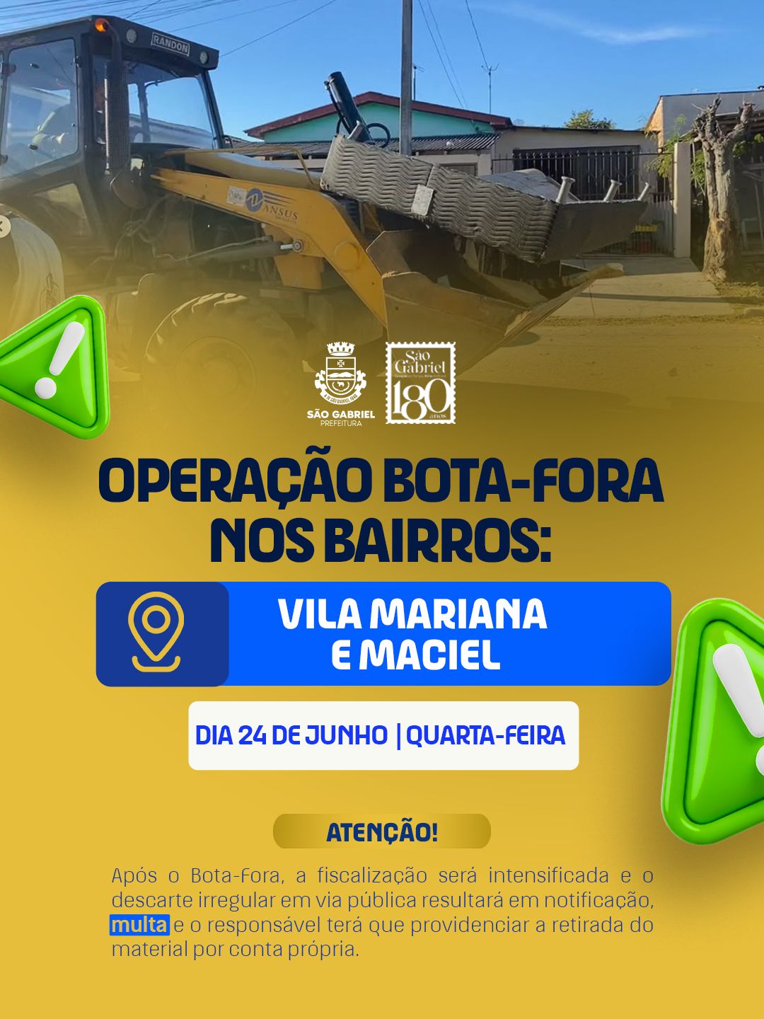 Vila Mariana recebe etapa do mutirão Bota-Fora na próxima quarta-feira; equipes estarão neste sábado no Bairro Independência