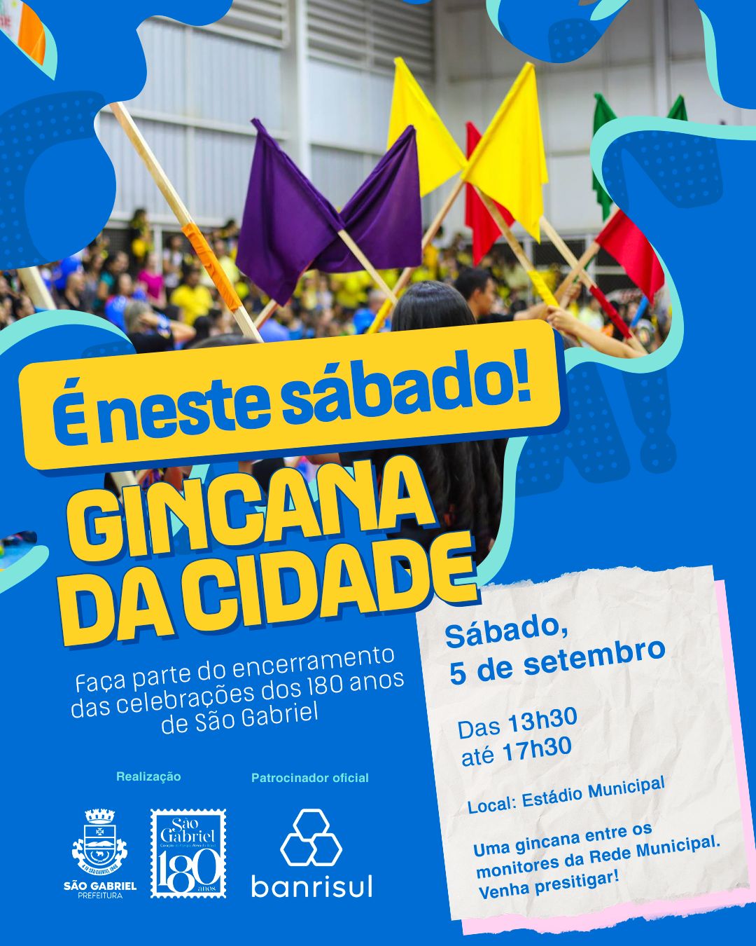 É AMANHÃ! | São Gabriel 180 anos: Gincana da Cidade encerra programação especial